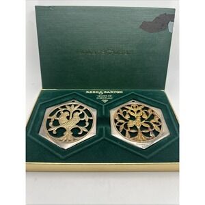 REED & BARTON Partridge‎ 2 Turtle Doves 12 Days of Christmas Ornaments 1983